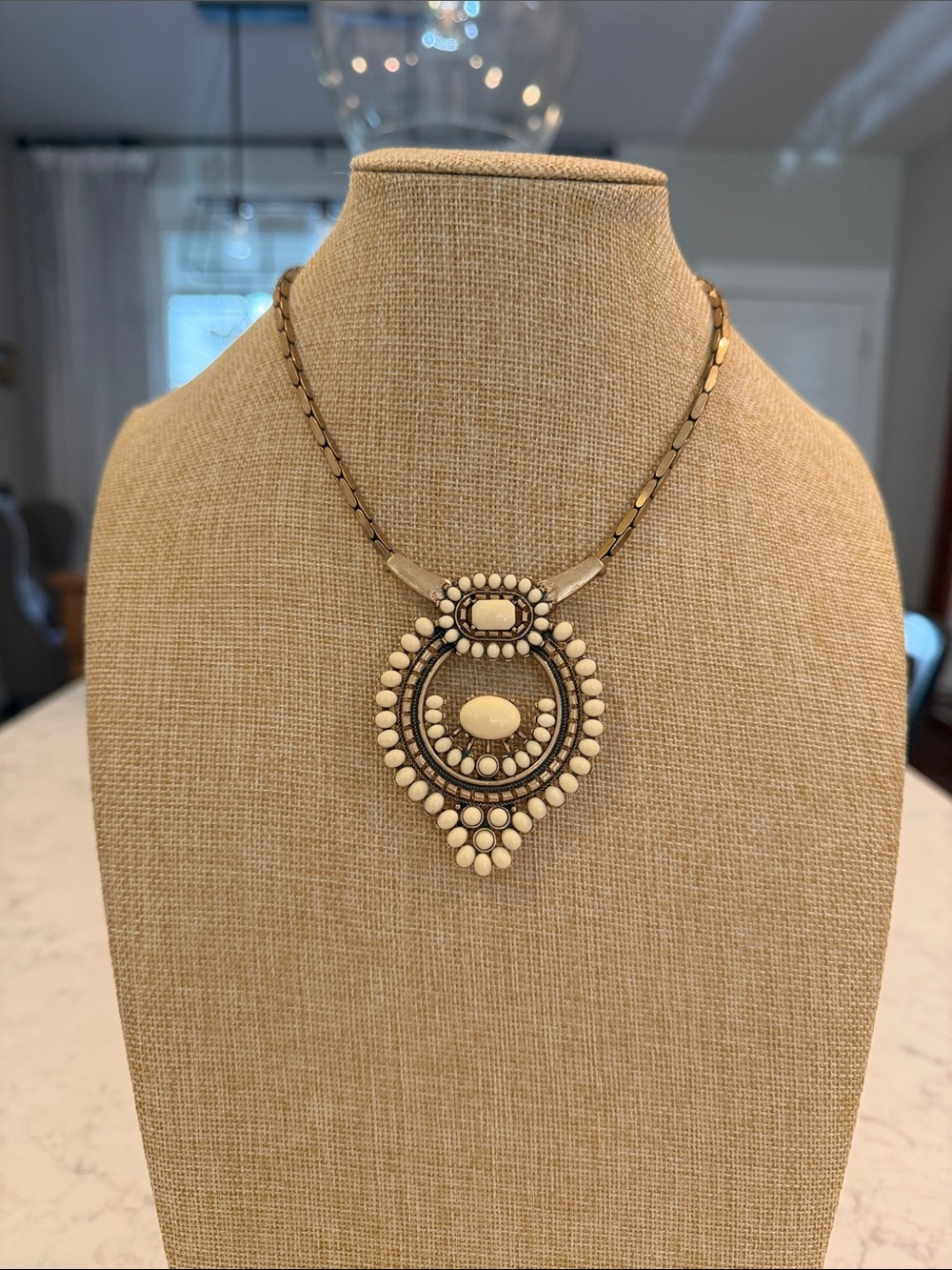 Stella and Dot Ivory Beaded Statement Necklace - 8 necklaces in 1! - Picture 5 of 13